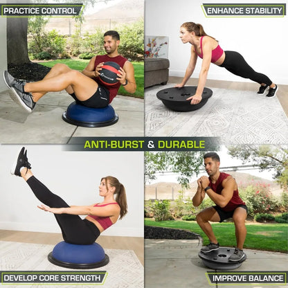 Half  Stability Exercise Ball with  Bands and Pump
