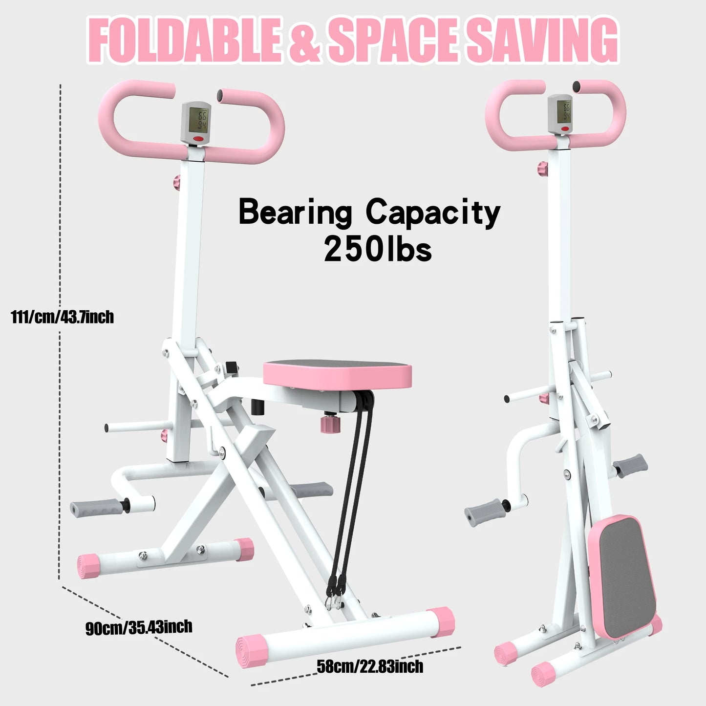 Fordable Resistance Band Squat Machine