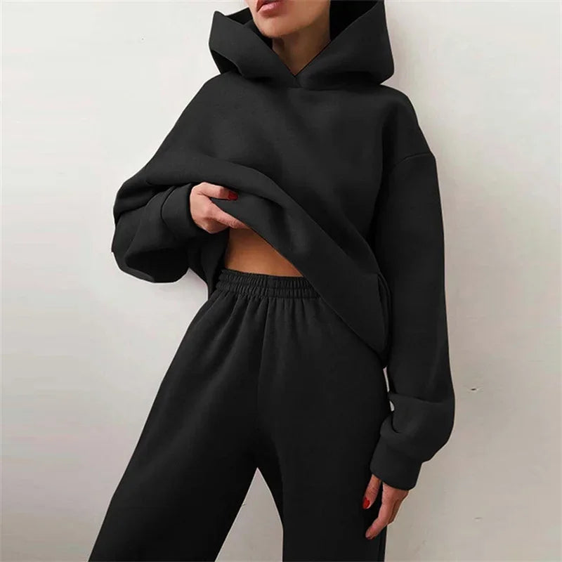 Two Pieces Oversized Women's Tracksuit Suit