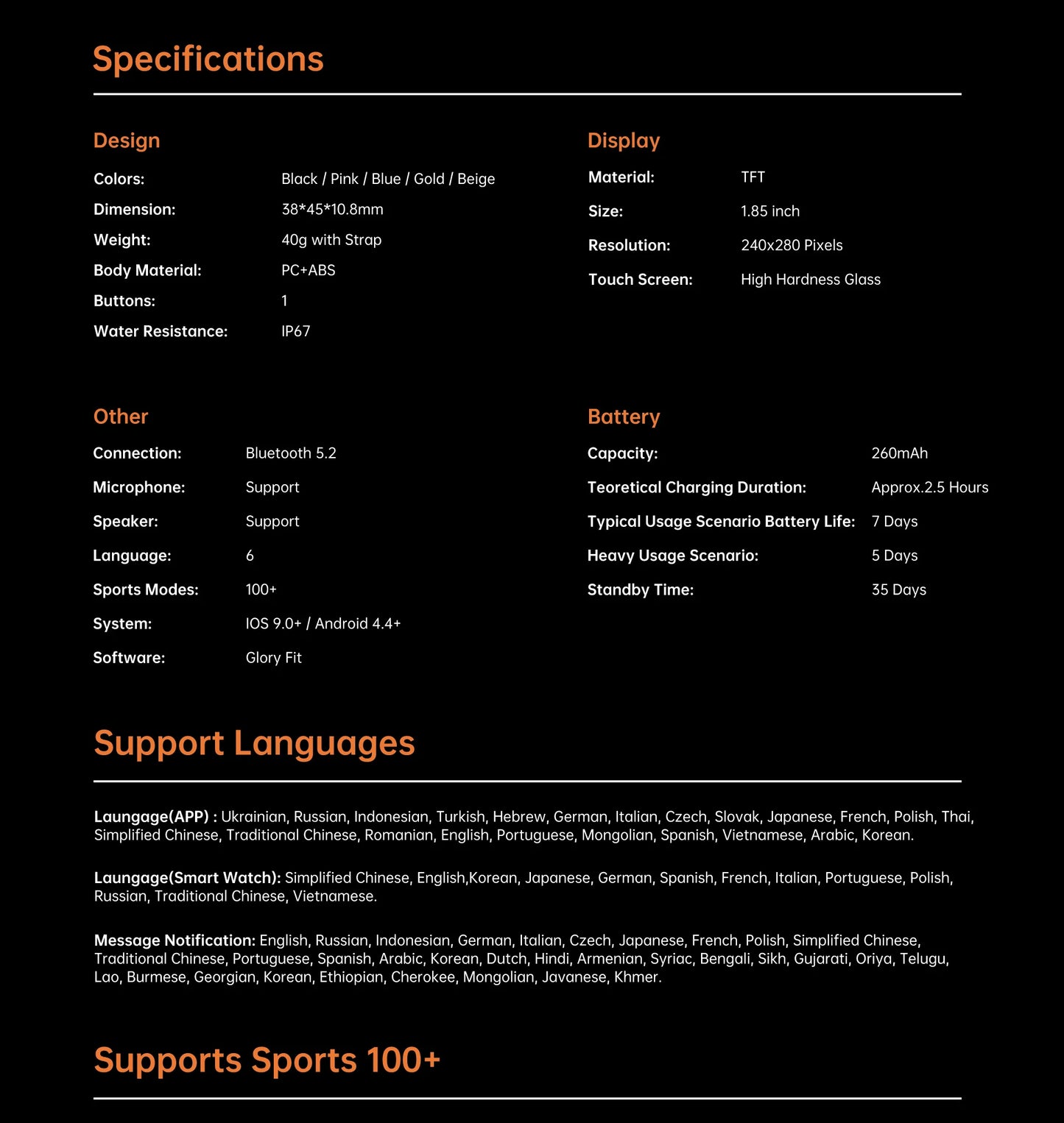 Call Smartwatch Health Monitor Waterproof Android