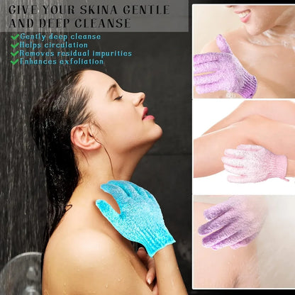 24 Pieces Exfoliating Bath Gloves