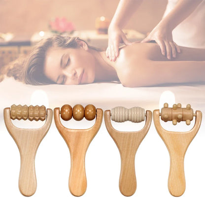 1Pcs Wooden Massage Roller