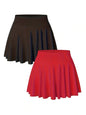 Solid Color High-Waist Skirt Shorts
