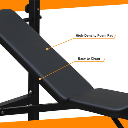 Weight Bench Press Set with Squat Rack