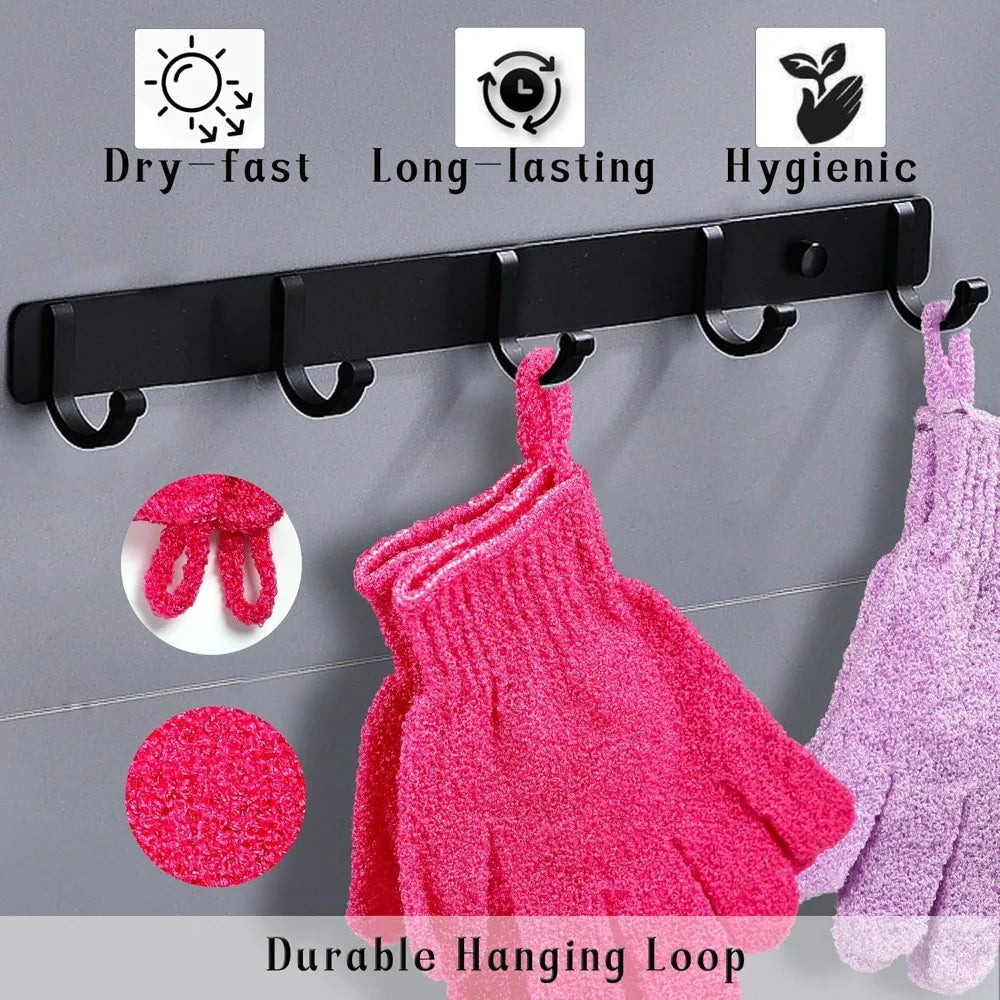 24 Pieces Exfoliating Bath Gloves