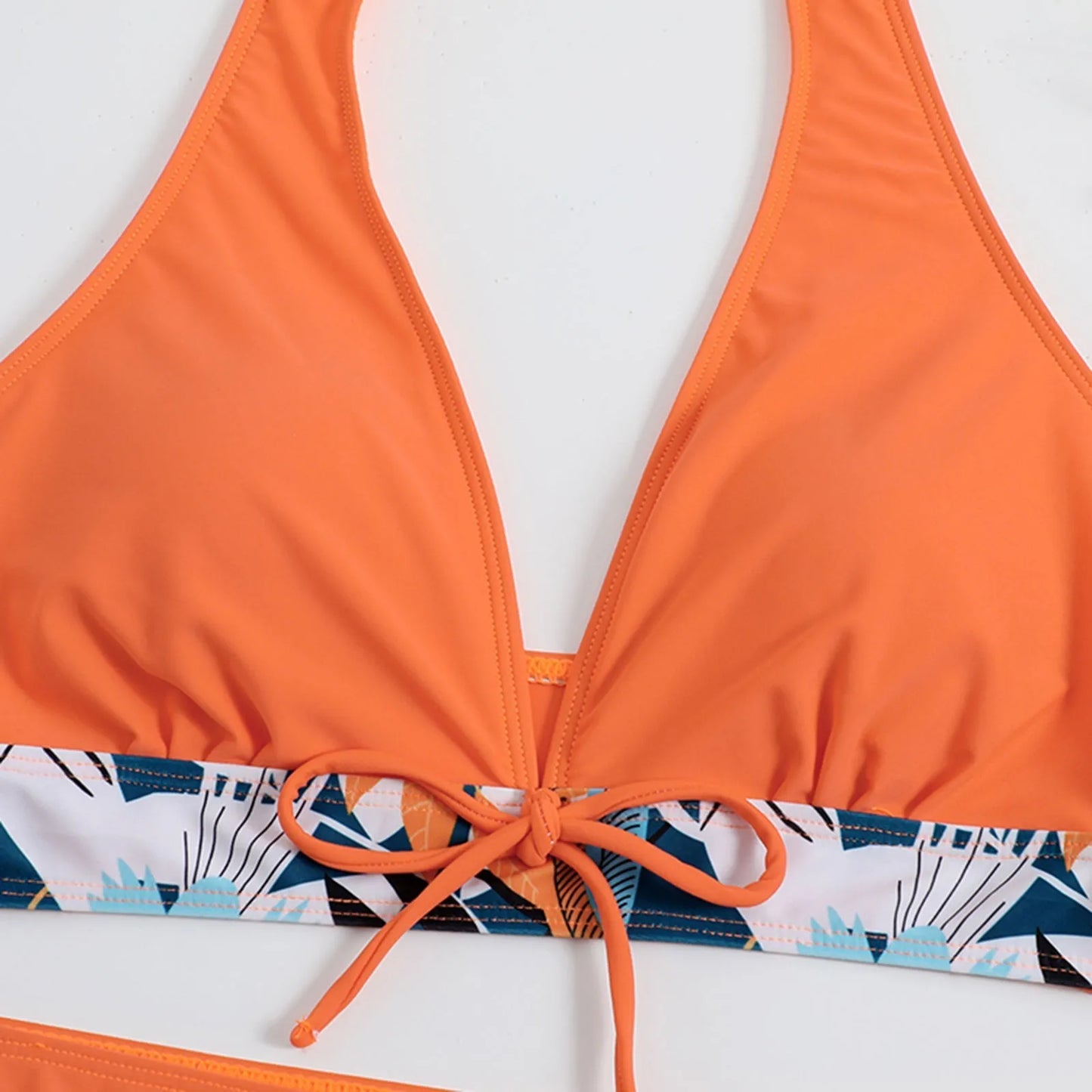2 Pieces Plant Print Bikinis Set