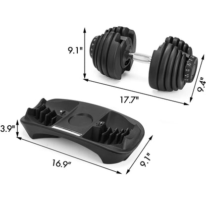 Adjustable Dumbbell 24/40 KG 52.5/90 LBS