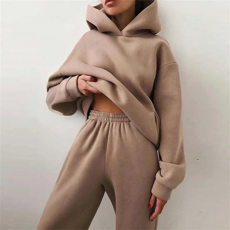 Two Pieces Oversized Women's Tracksuit Suit