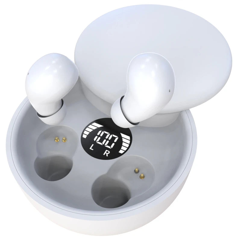 SK26 Bluetooth 5.4 Wireless Earphones Small Earbuds Sleeping Sport Invisible Headphones Bass Sound Quality Headset Sliding Cover