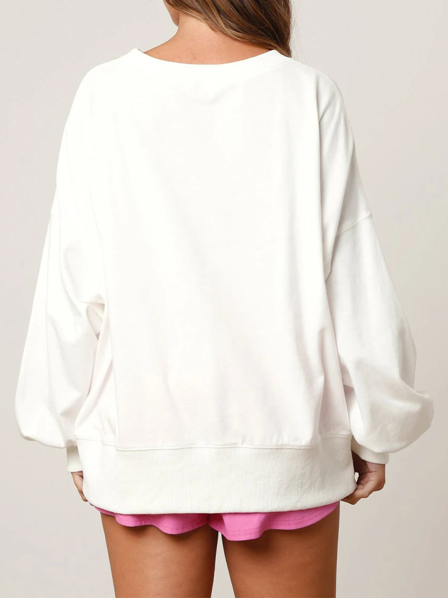 Women s Loose Valentine s Day Sweatshirt