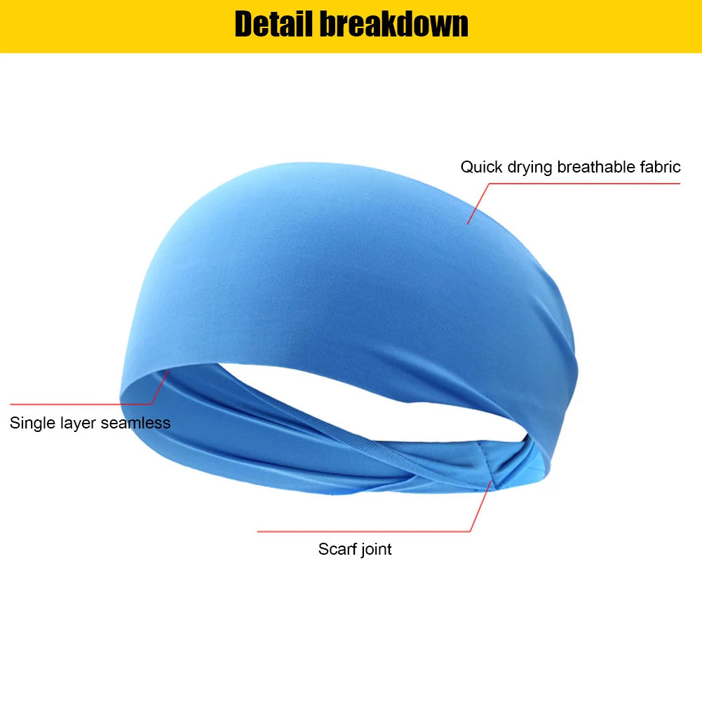 Elastic Sports Sweat Absorption Headbands