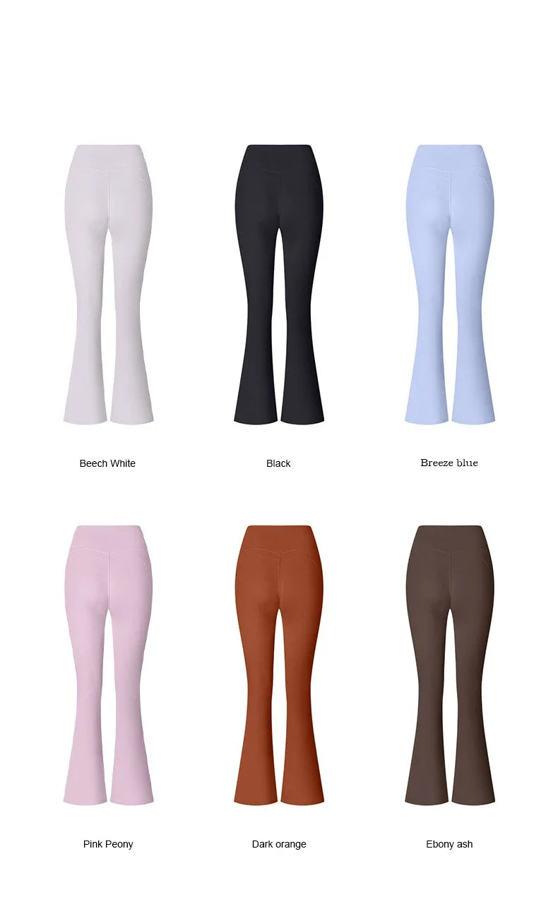 Women High Waist Tummy Control Flared Leggings