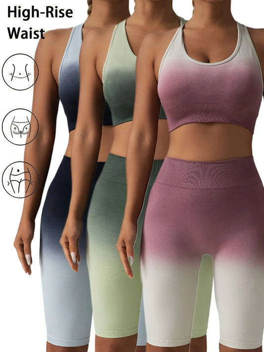 3 Pack Tummy Control Yoga Shorts