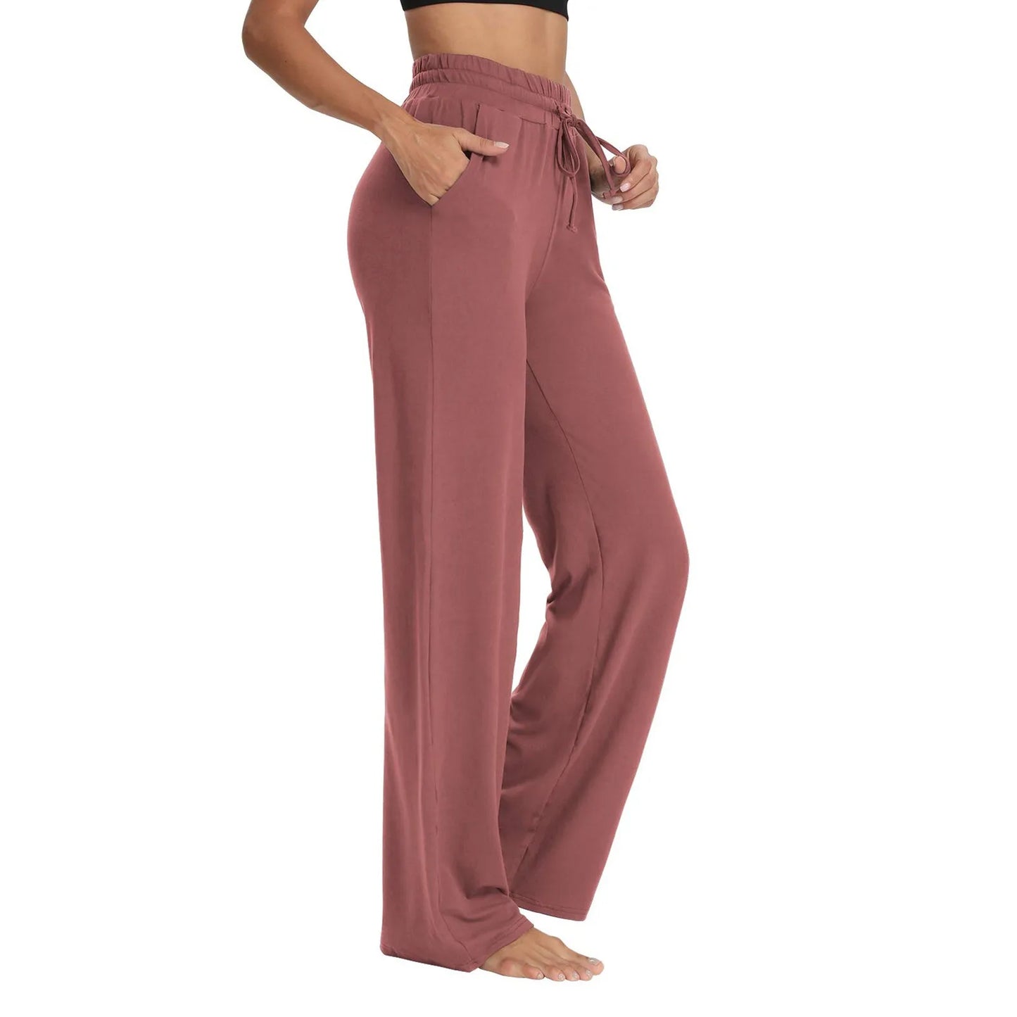 Wide Leg Yoga Pants with Pockets