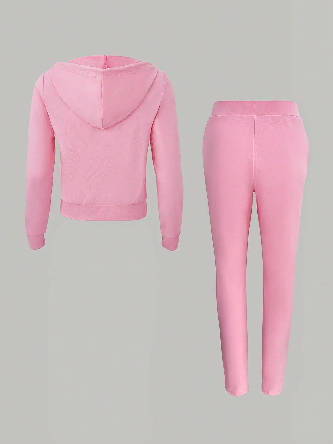 Women's Pink Zipper Sportswear Set
