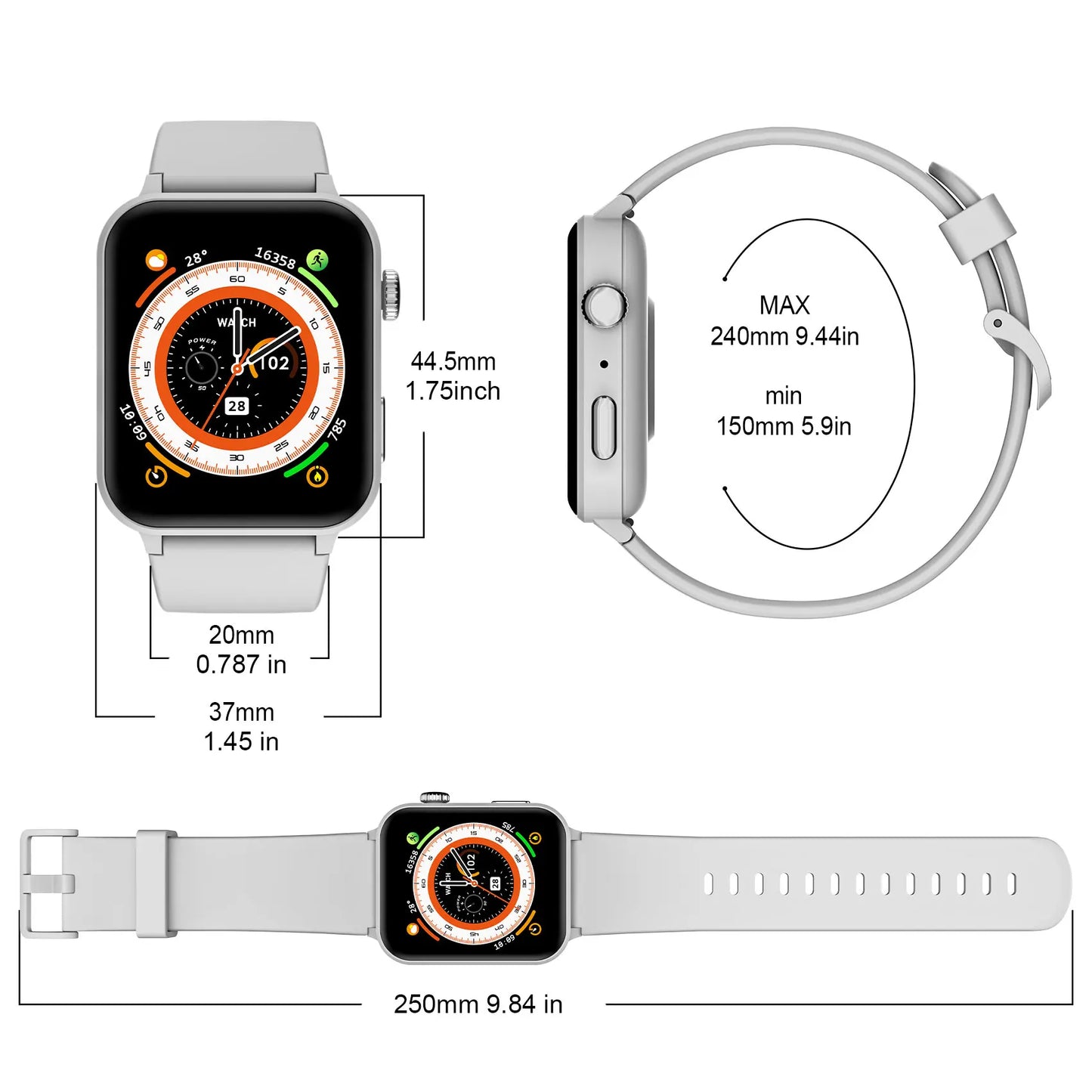 Waterproof Smart Watch/ Heart Rate Monitor for Android