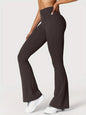 High-waisted wide-leg yoga trousers