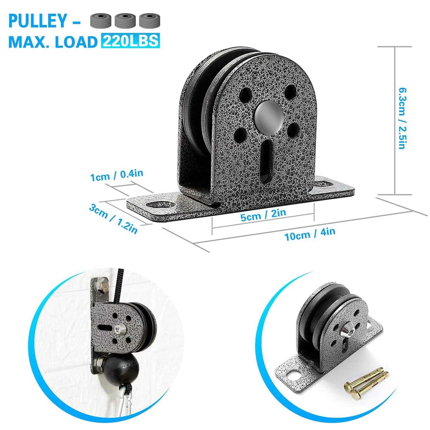 Wall Mounted Fitness Cable Pulley System