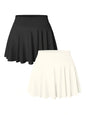 Solid Color High-Waist Skirt Shorts