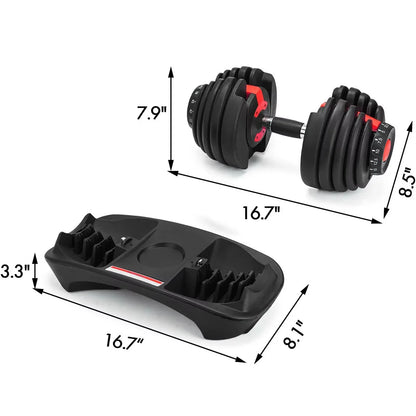 Adjustable Dumbbell 24/40 KG 52.5/90 LBS