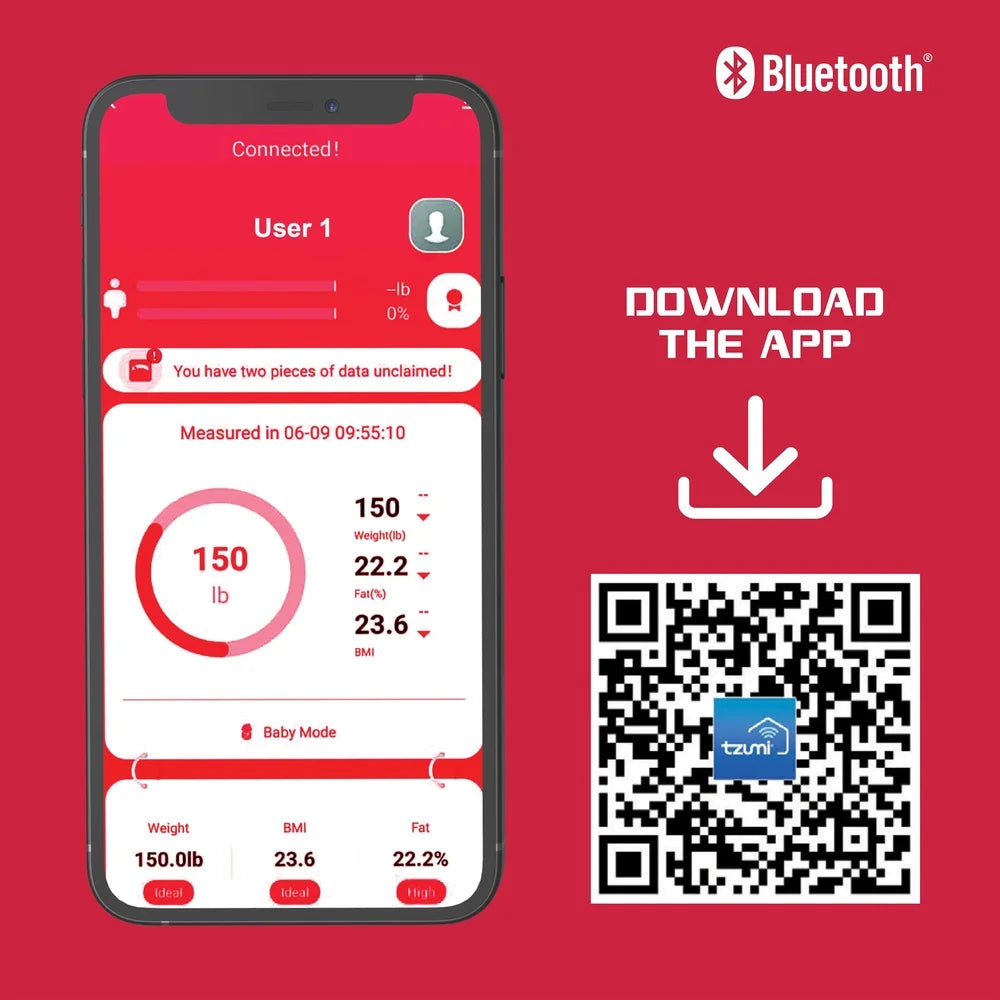 Smart Bluetooth Body Fat BMI BMR Tracker