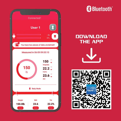 Smart Bluetooth Body Fat BMI BMR Tracker
