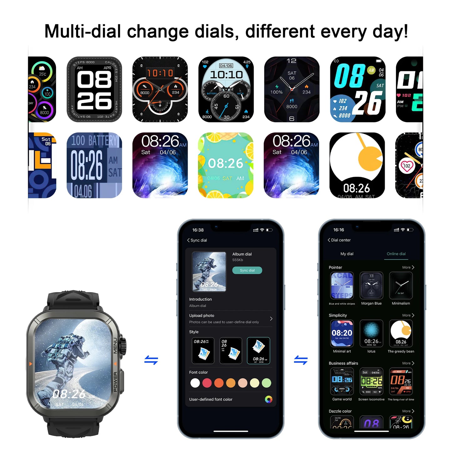 Waterproof Smartwatch Bluetooth Calling Fitness Tracking