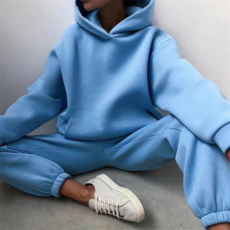 Two Pieces Oversized Women's Tracksuit Suit