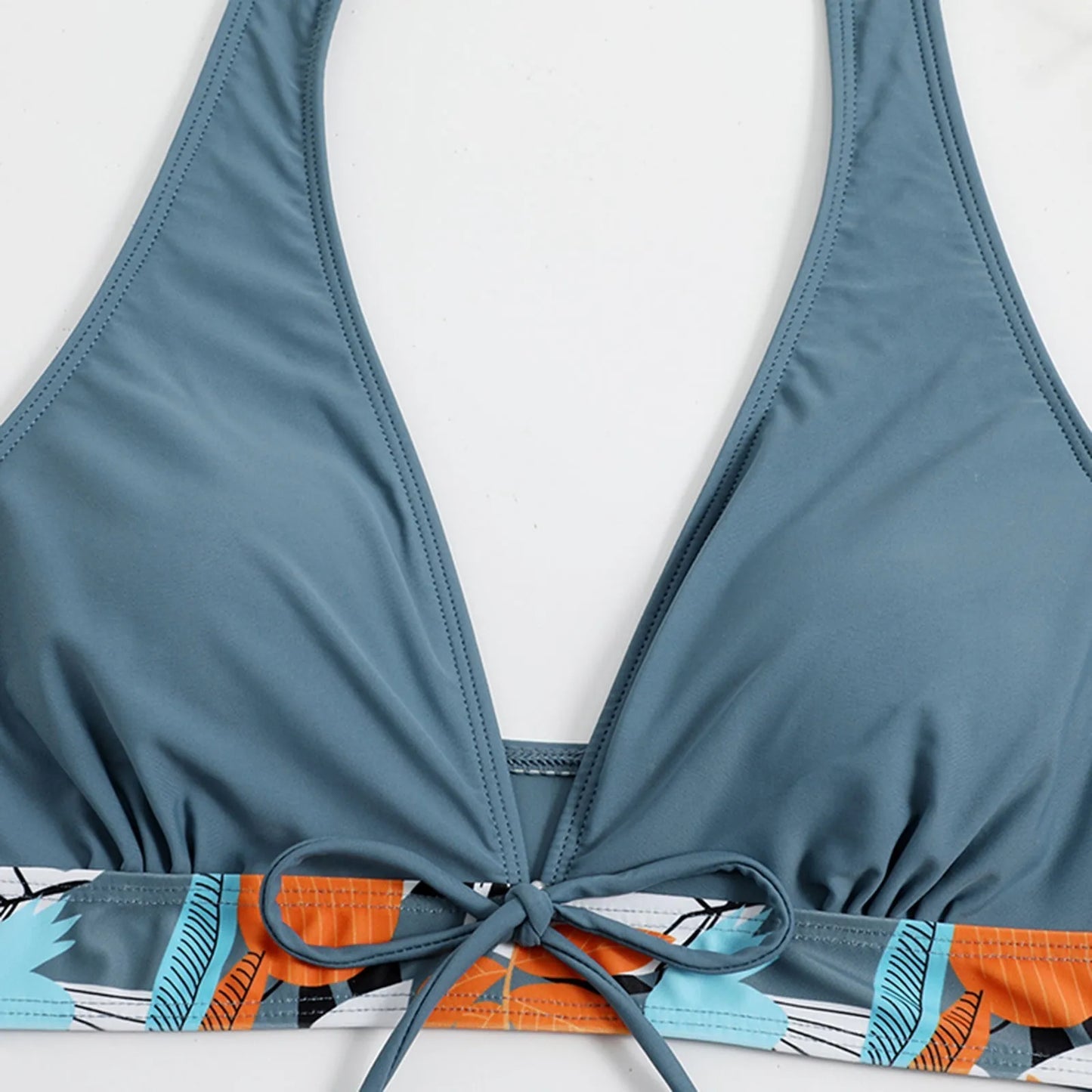 2 Pieces Plant Print Bikinis Set