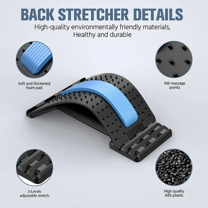 Four Level Adjustable Massager with Back Stretcher
