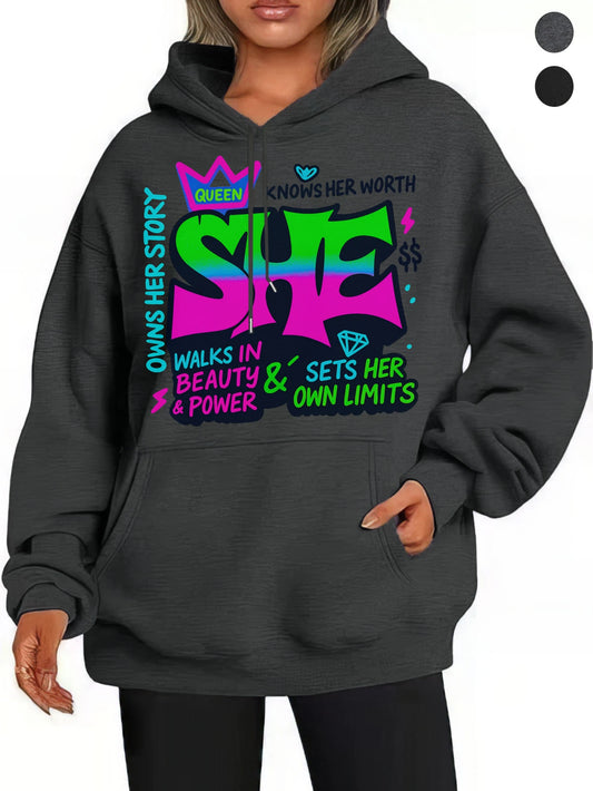 She motivational Women’s Loose Fit  Hoodies