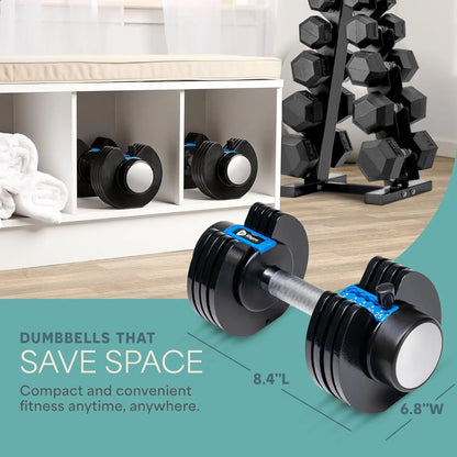 Adjustable Dumbbells Set -15lb 25lb 43lb
