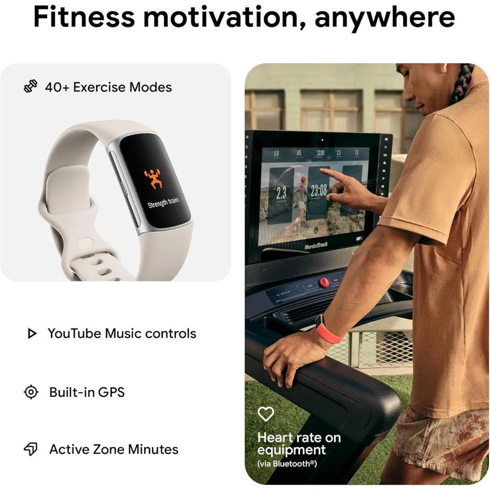 Charge 6 Fitness Tracker with Google apps