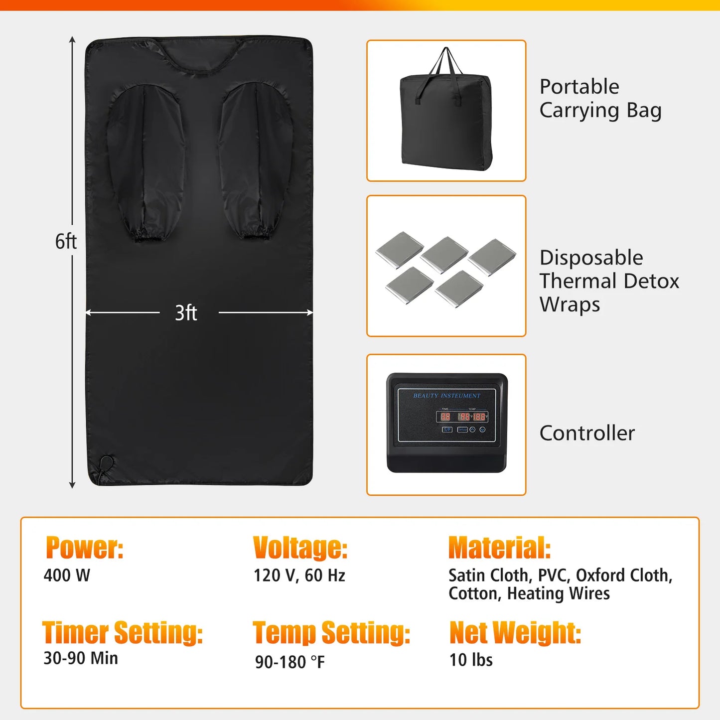 Infrared Sauna Blanket w/ Sleeves