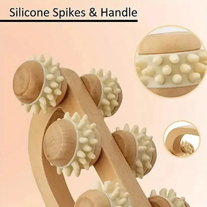 1 Pcs Wooden Massage Roller Tool