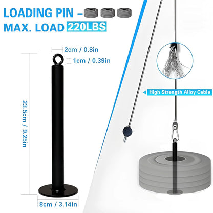 Wall Mounted Fitness Cable Pulley System