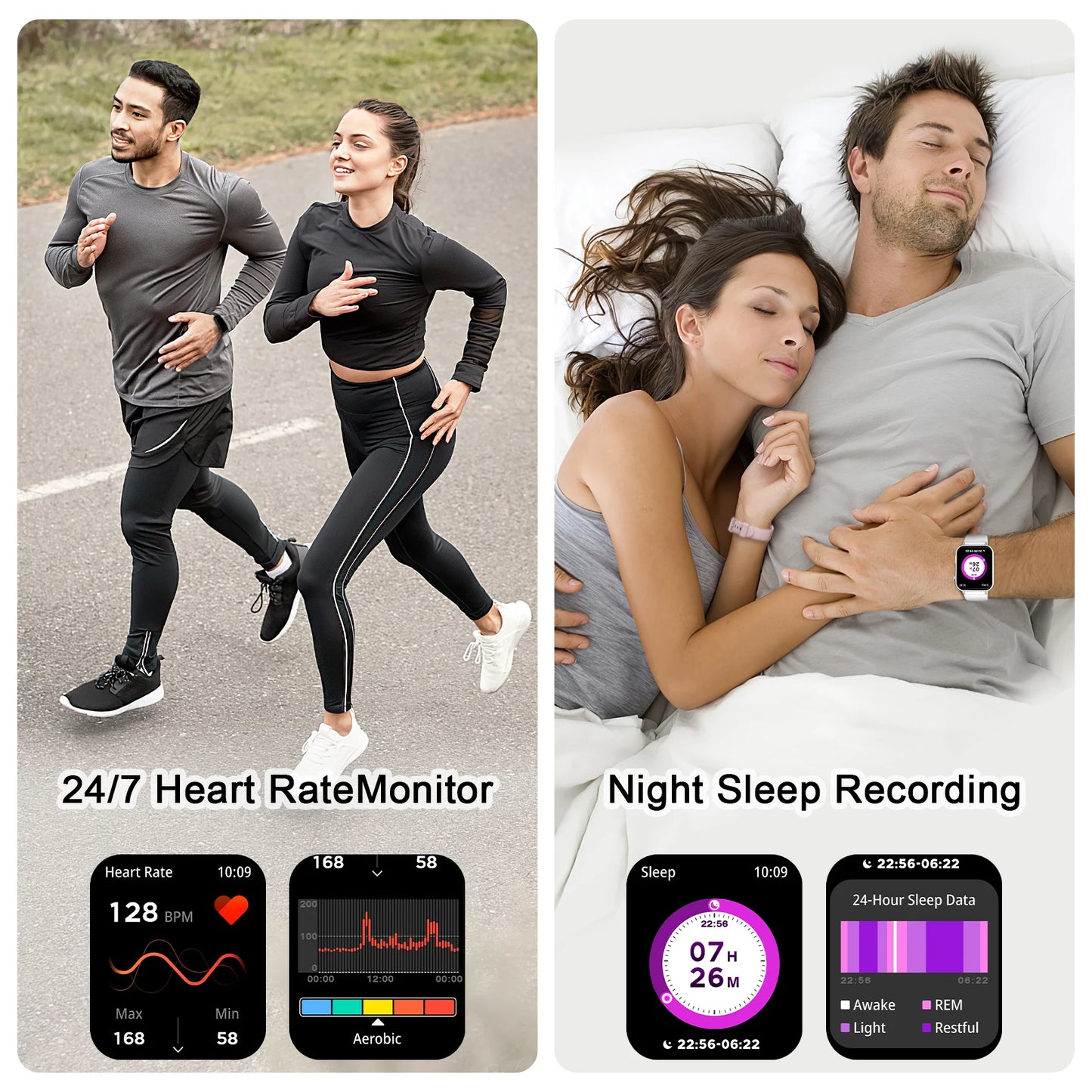 Waterproof Smart Watch/ Heart Rate Monitor for Android