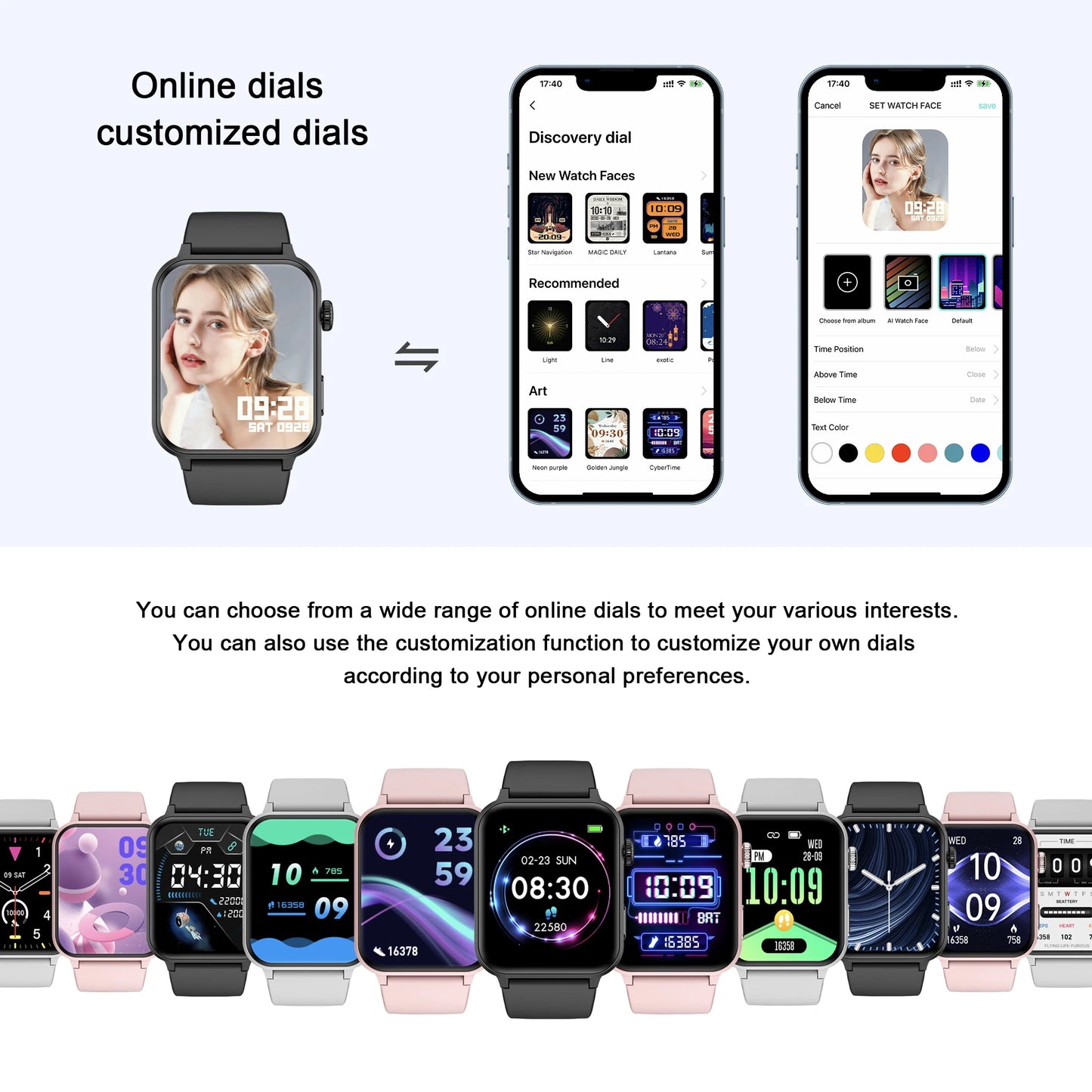 Waterproof Smart Watch/ Heart Rate Monitor for Android
