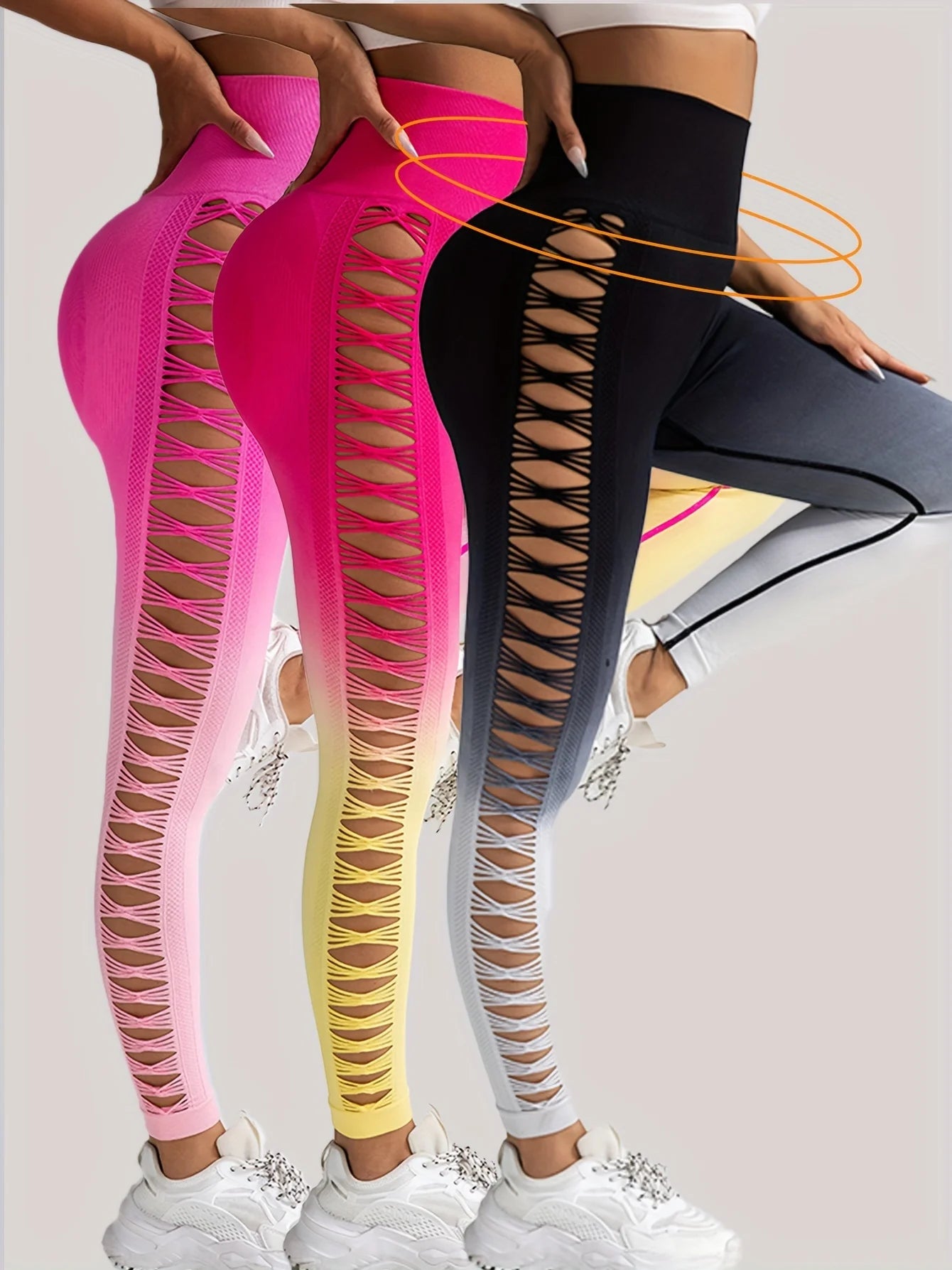 3 Pack High Waisted Tummy Control Workout Yoga Pants