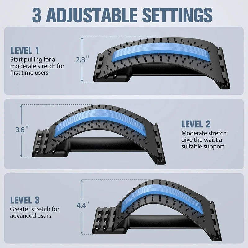 Four Level Adjustable Massager with Back Stretcher