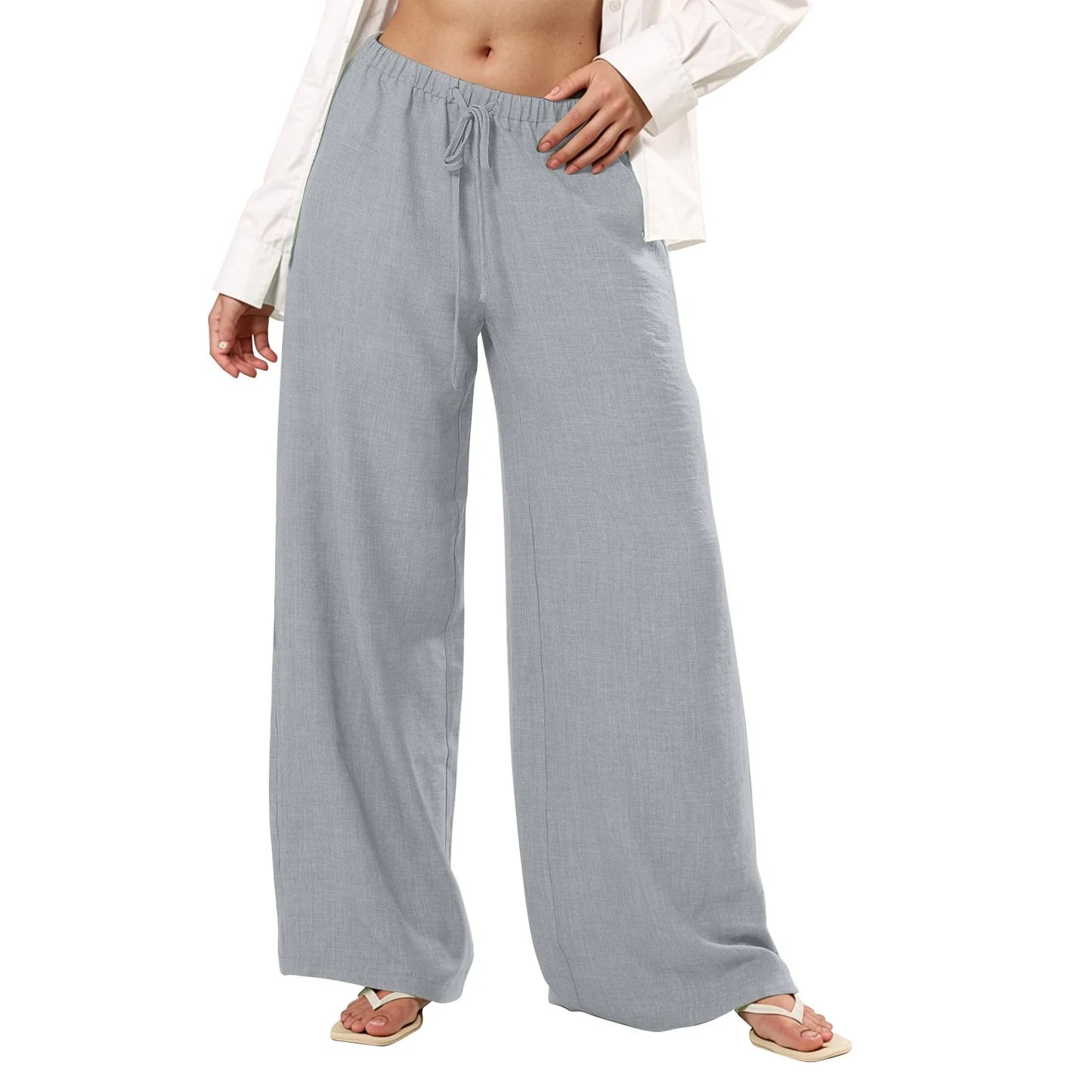 Casual Wide Leg Trousers