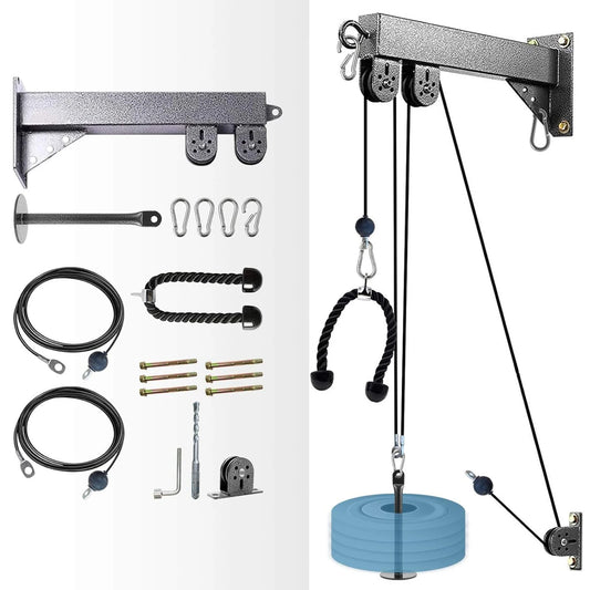 Wall Mounted Fitness Cable Pulley System