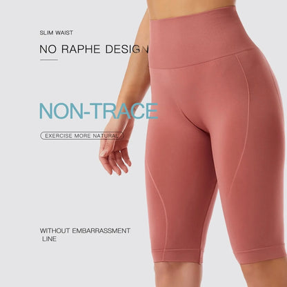 High-waist tummy control bike shorts