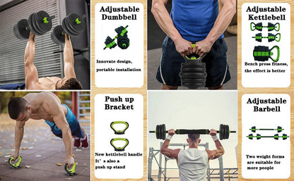 4 in 1 Adjustable Kettlebell/Dumbbell Set